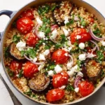 Farro with Blistered Tomatoes and Pesto