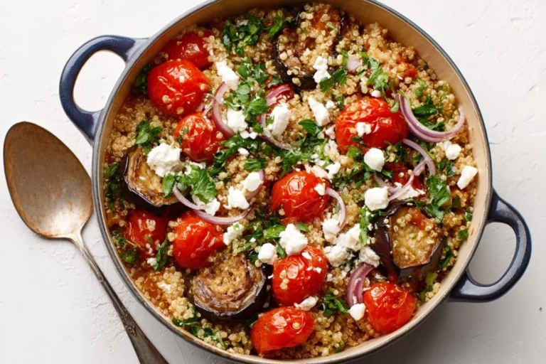 Farro with Blistered Tomatoes and Pesto