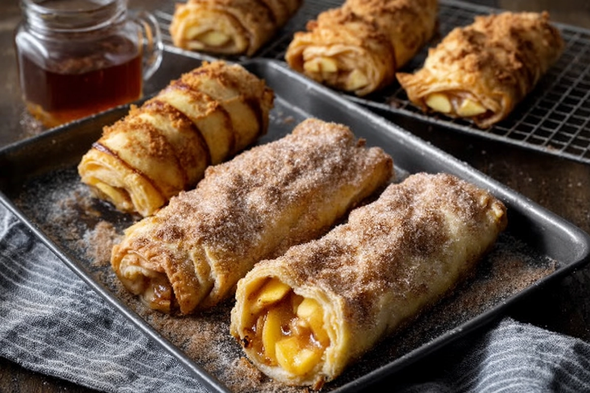 Peach Cobbler Egg Rolls