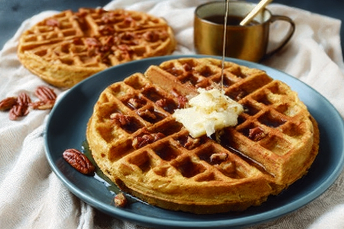 Pumpkin Pecan Waffles Recipe