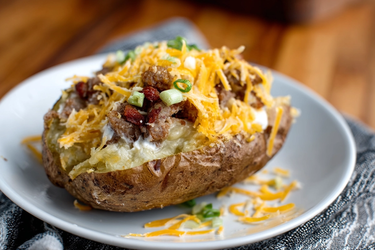Steak Loaded Baked Potato