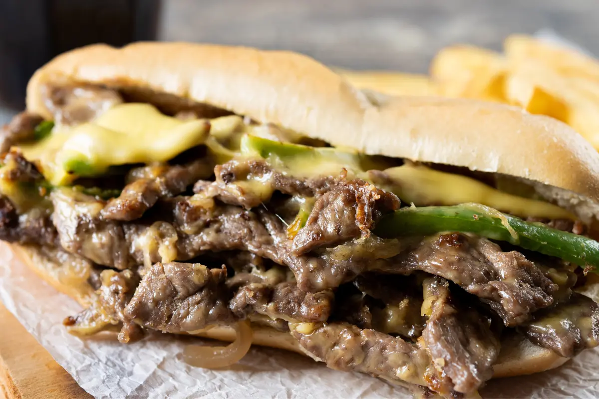 ground beef philly cheesesteak