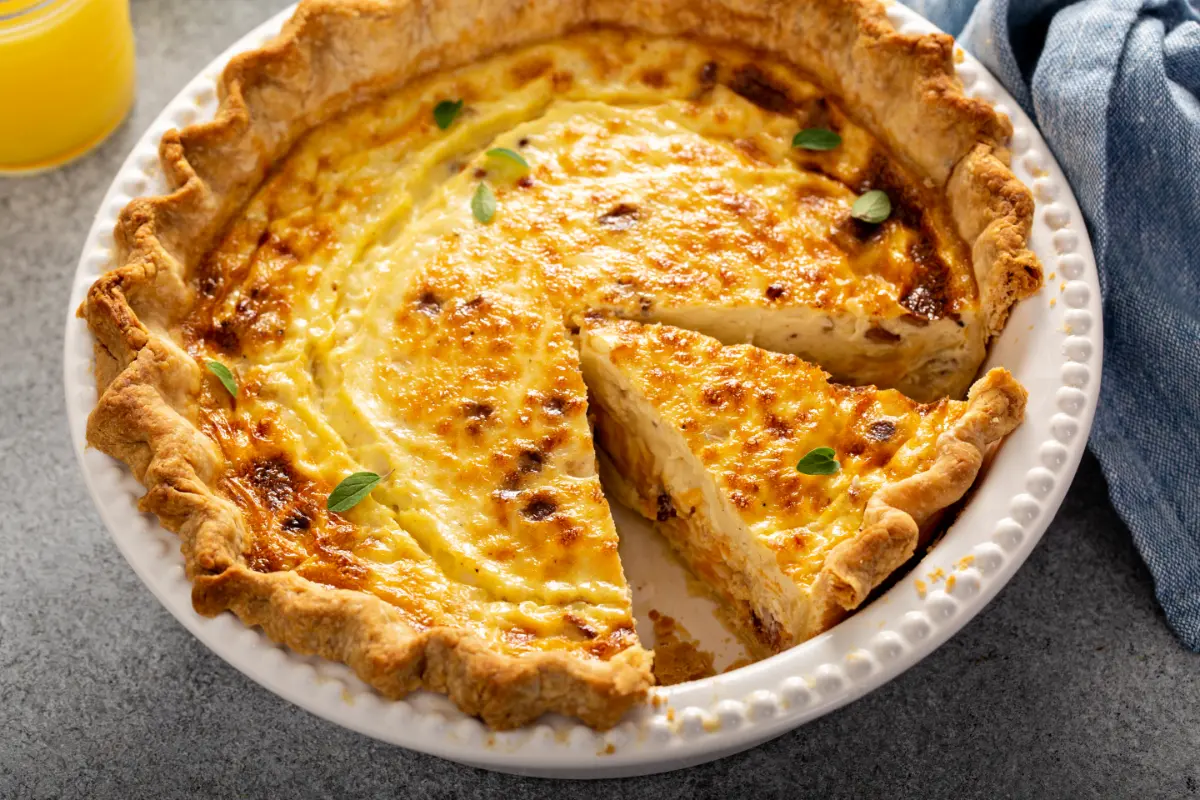 Classic Ham and Cheese Quiche - Yumtastic Recipes