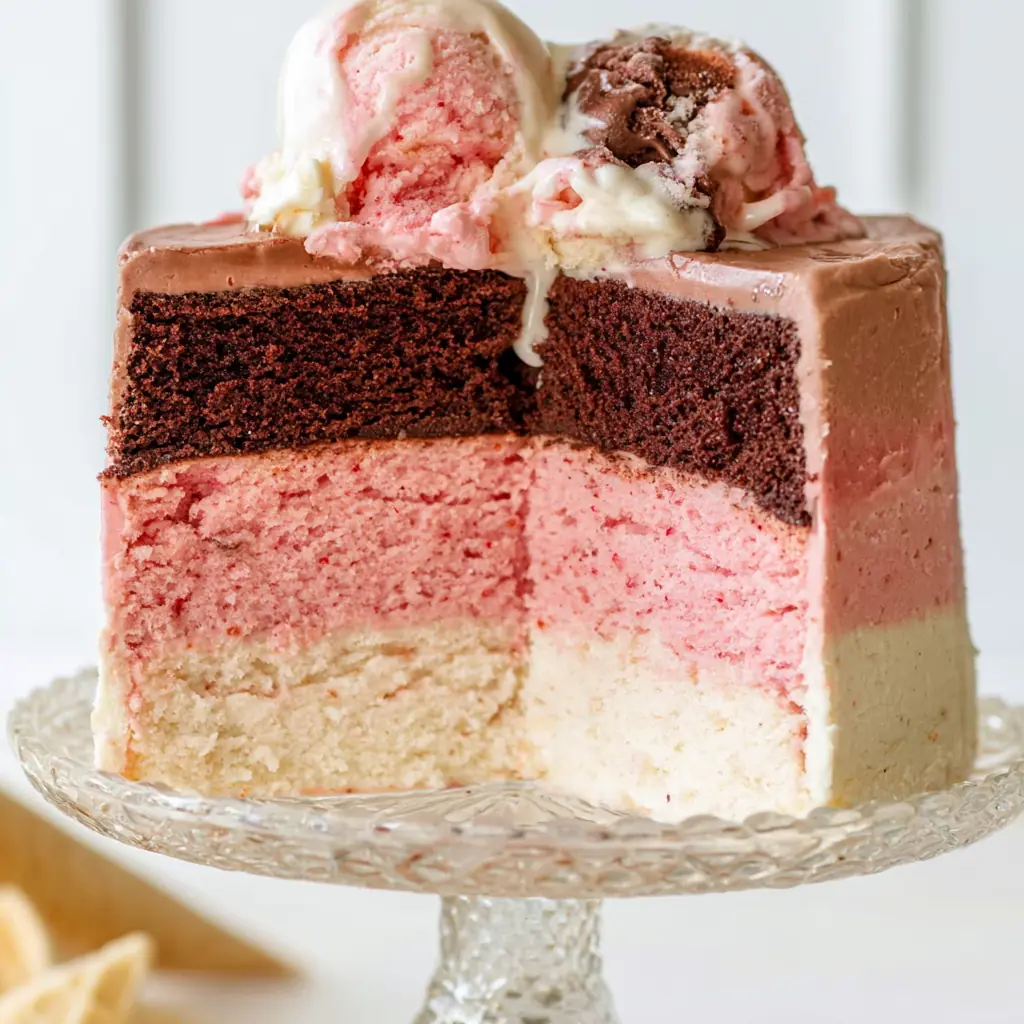 High Altitude Neapolitan Cake 4 High Altitude Neapolitan Cake