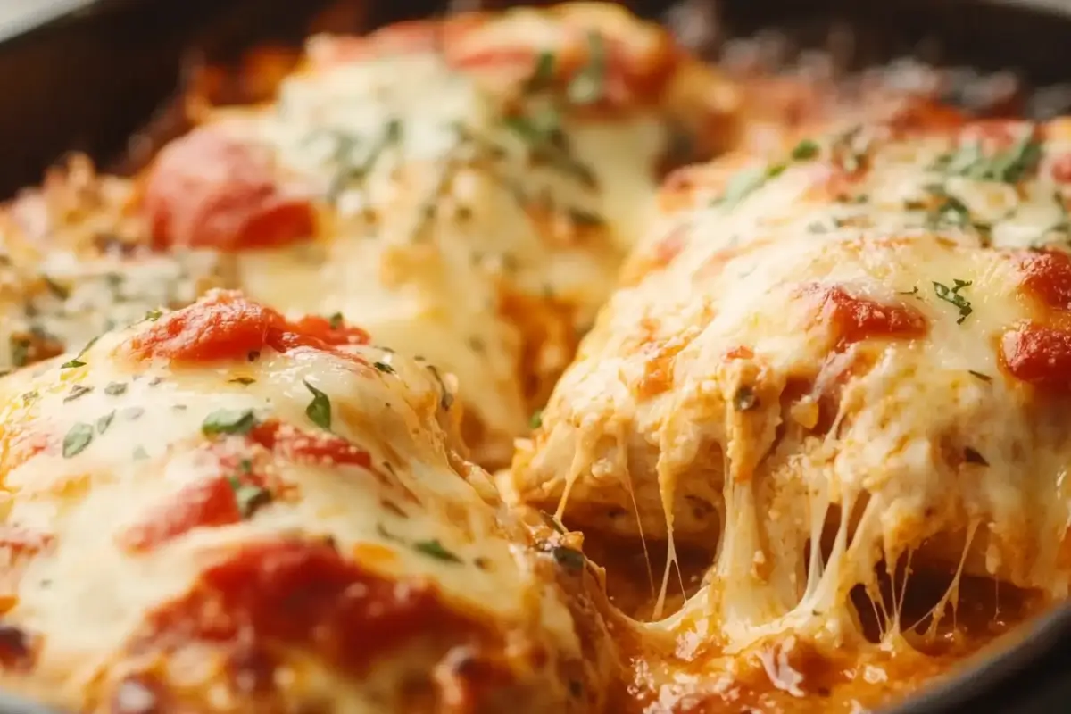 Cheesy Mozzarella Chicken Bake