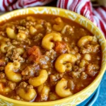 beef and macaroni soup
