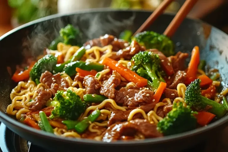 Mongolian Beef Stir Fry With Ramen