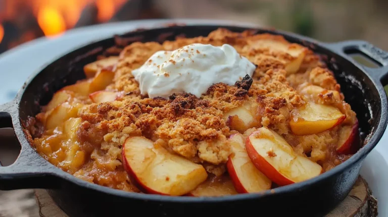 apple cobbler in dutch oven
