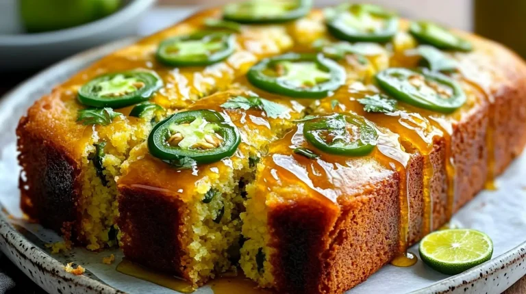 jalapeño cornbread with lime honey glaze