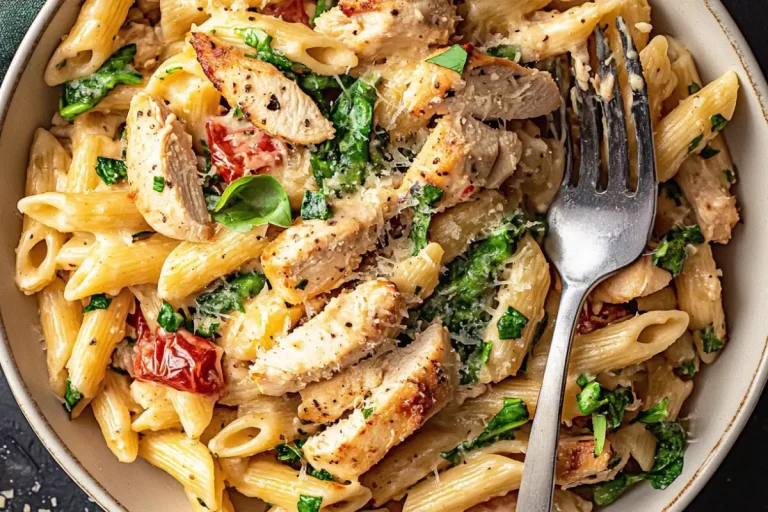 Garlic Chicken Pasta Bake