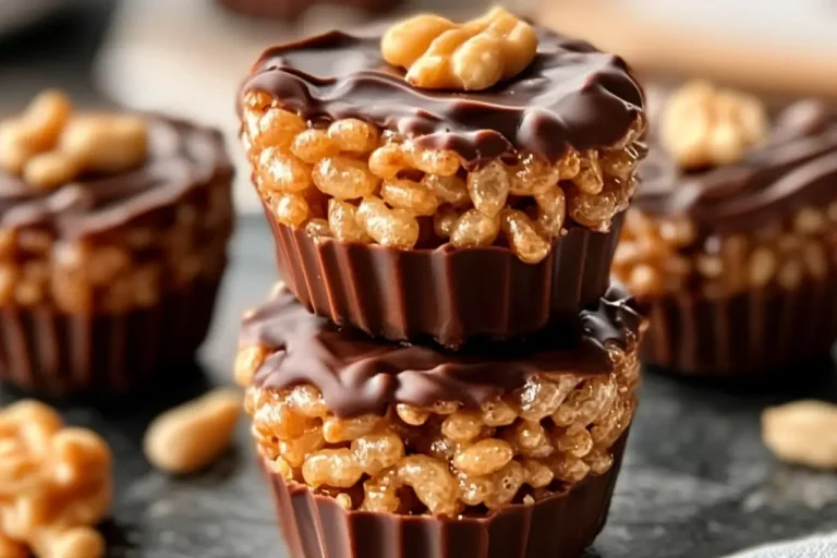 chocolate peanut butter rice krispie cups