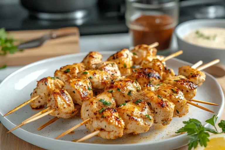garlic parmesan chicken skewers