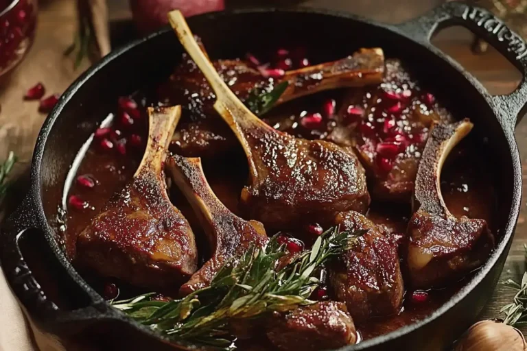 Pomegranate-Glazed Lamb Chops