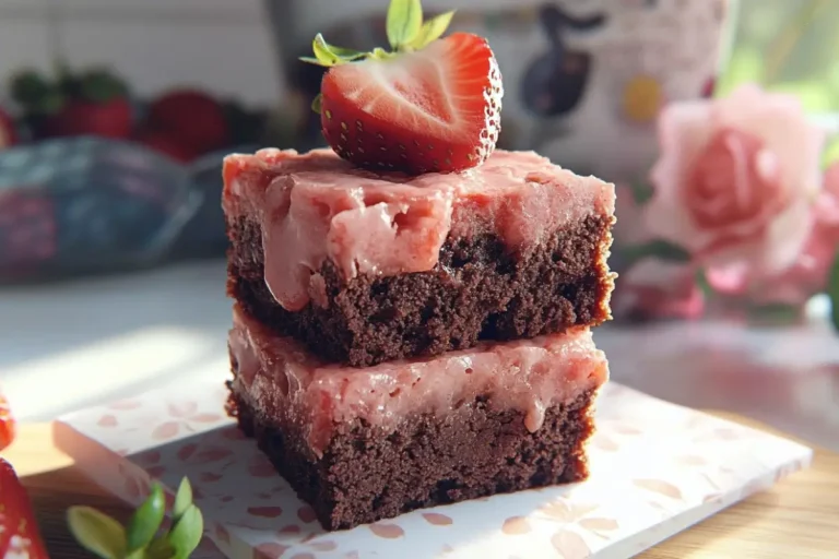 Strawberry Sweetheart Brownies