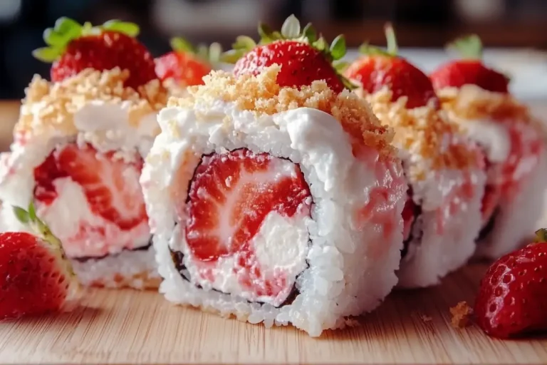 strawberry shortcake sushi roll