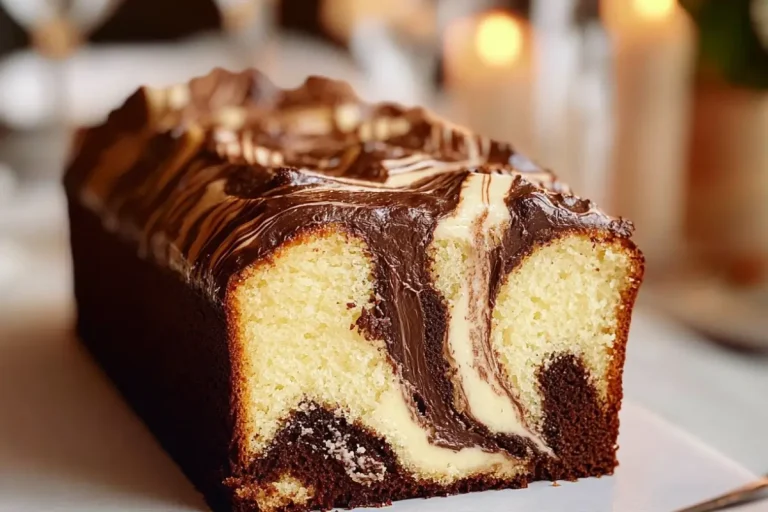 Vanilla and Chocolate Marble Loaf Cake