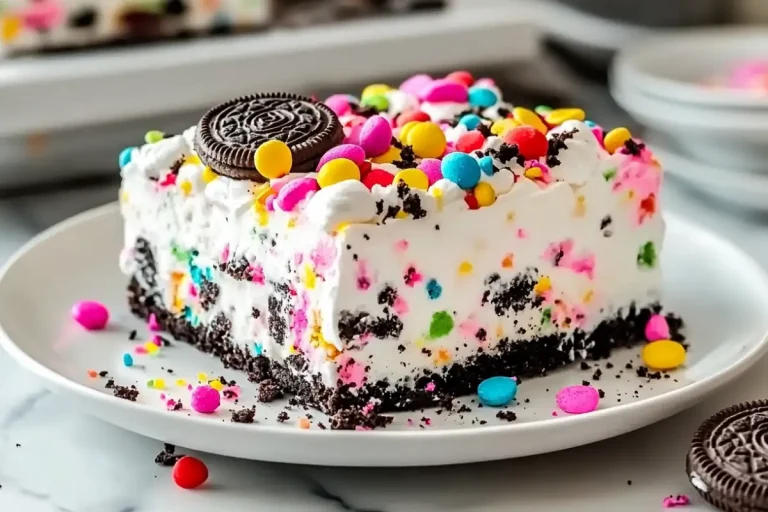 No-Bake Funfetti Oreo Icebox Cake