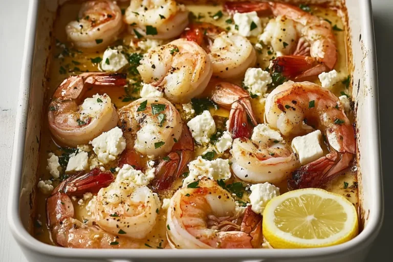 Baked Prawns with Lemon and Feta