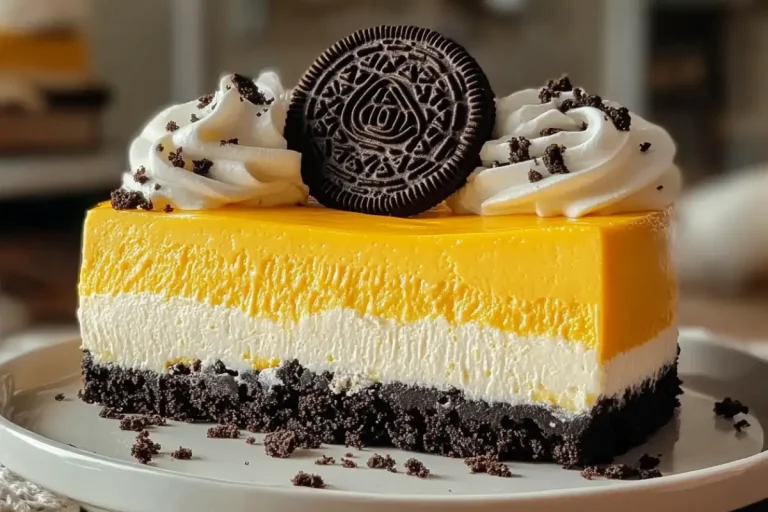 Yellow Velvet Oreo Cheesecake