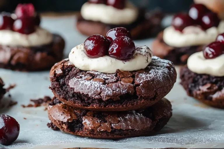 Black Forest Flourless Brownie Cookies