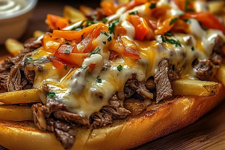 Loaded Philly Cheese Steak Fries