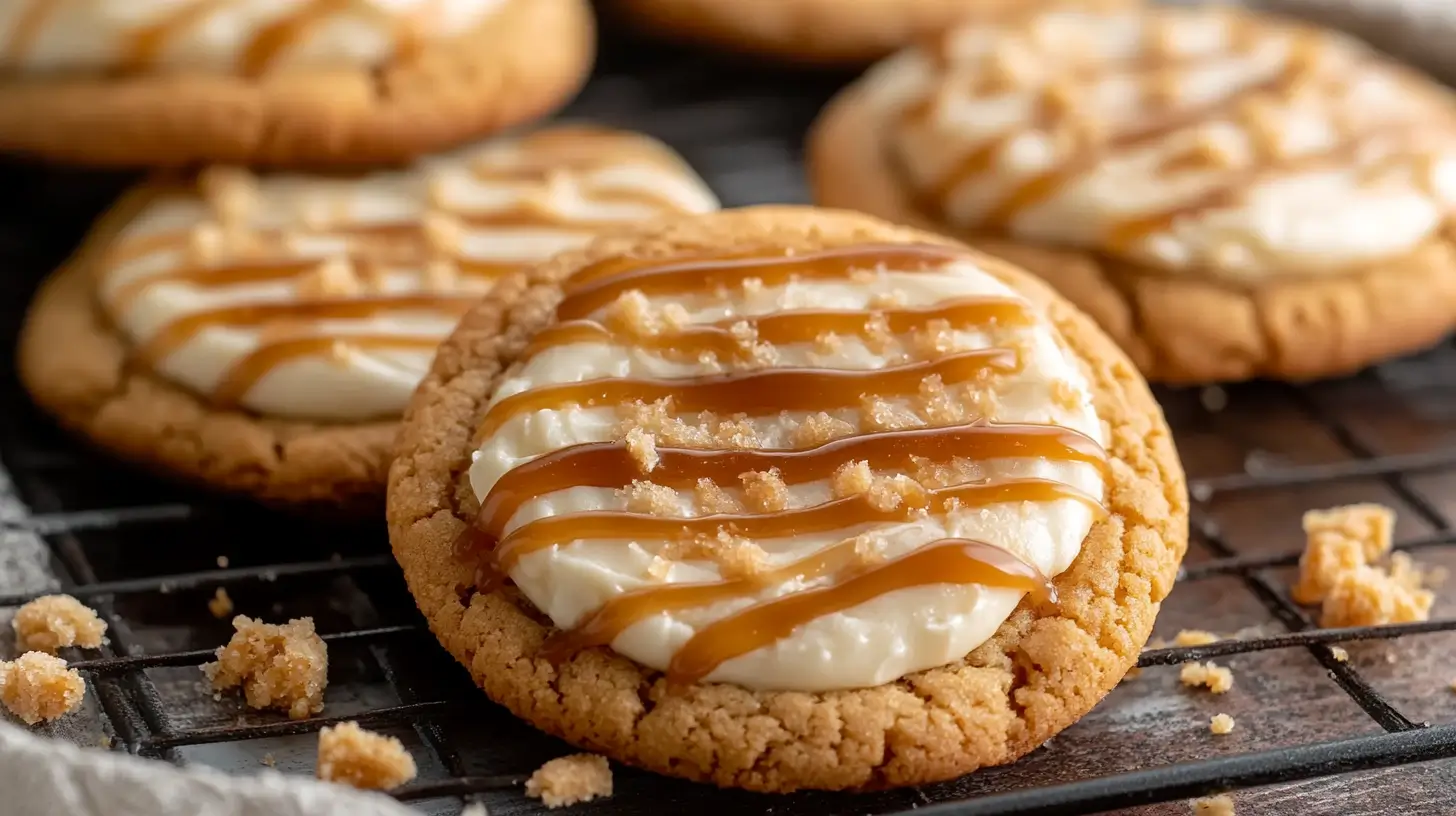 Salted Caramel Cheesecake Cookies