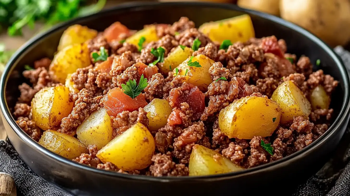 Ground Beef & Potato Skillet – A Hearty One-Pan Meal