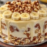 Banana Walnut Cream Cake
