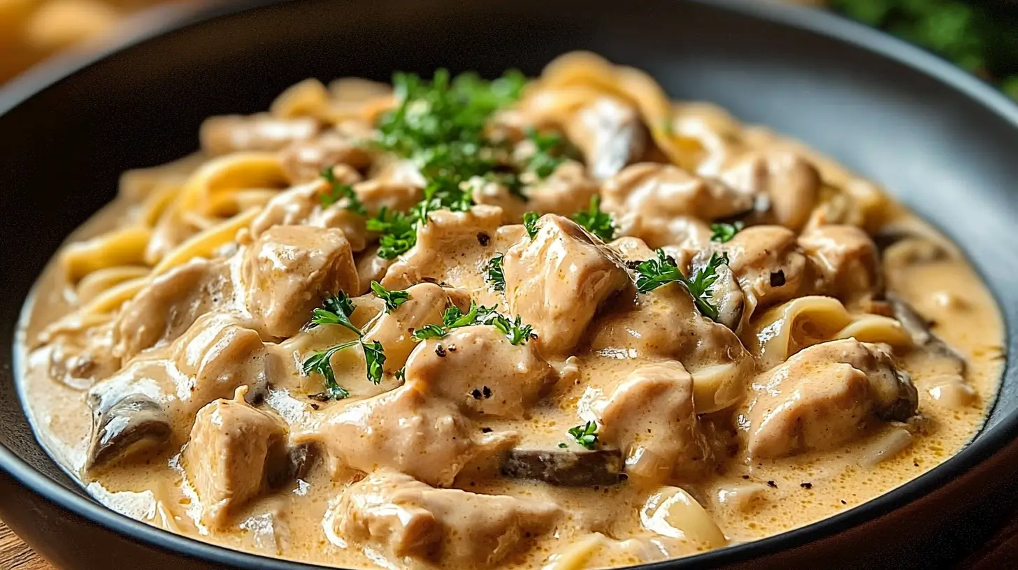 Creamy Chicken Stroganoff
