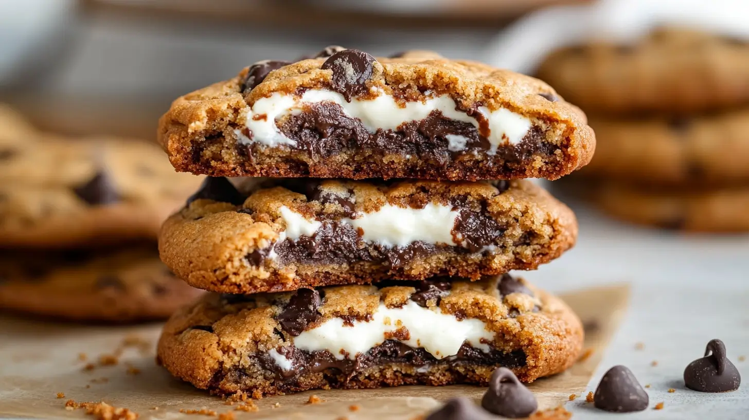 Cheesecake Stuffed Chocolate Chip Cookies