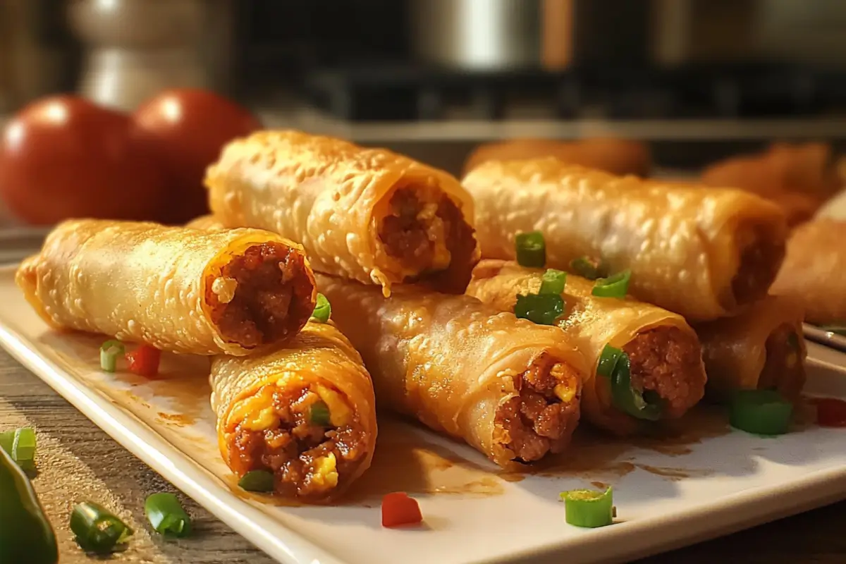 Beef Jalapeno Popper Egg Rolls