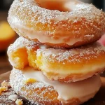 Classic Peach Cobbler Cheesecake Donuts
