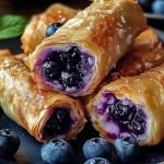 Elegant Blueberry Cream Cheese Egg Rolls Recipe