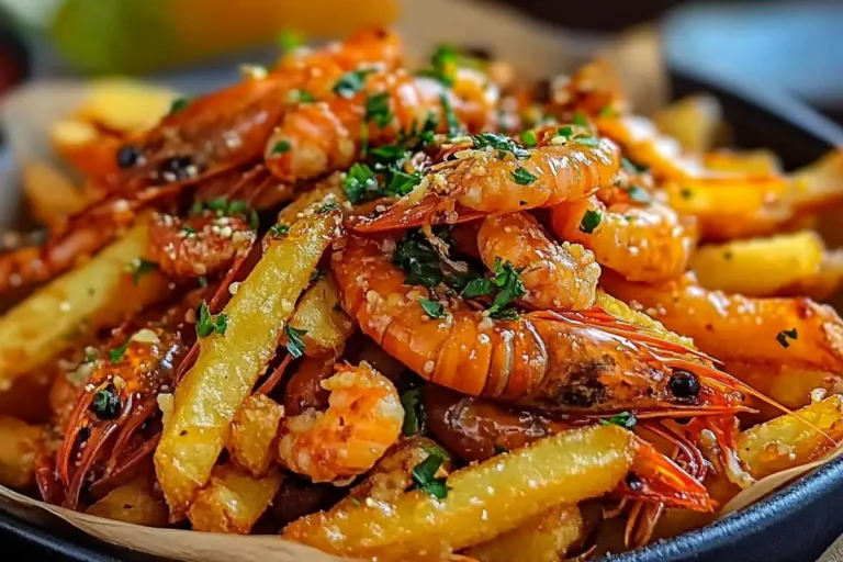 Honey Garlic Crawfish Fries