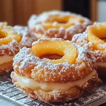 Peach Cobbler Cheesecake Donuts