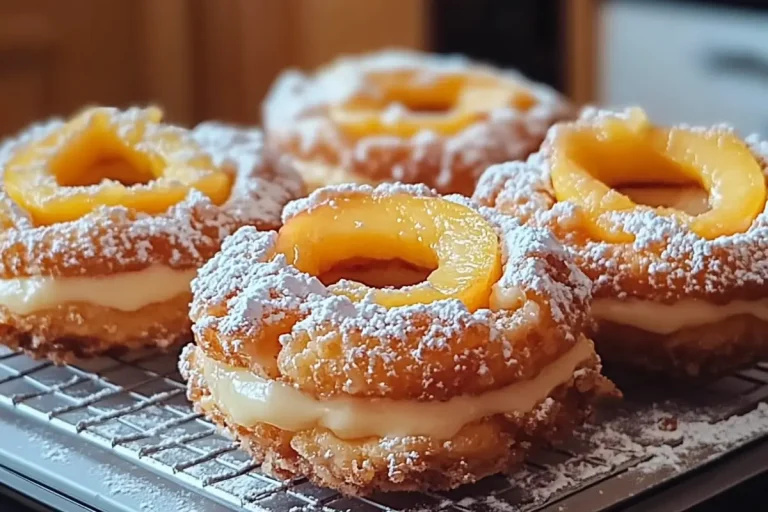 Peach Cobbler Cheesecake Donuts