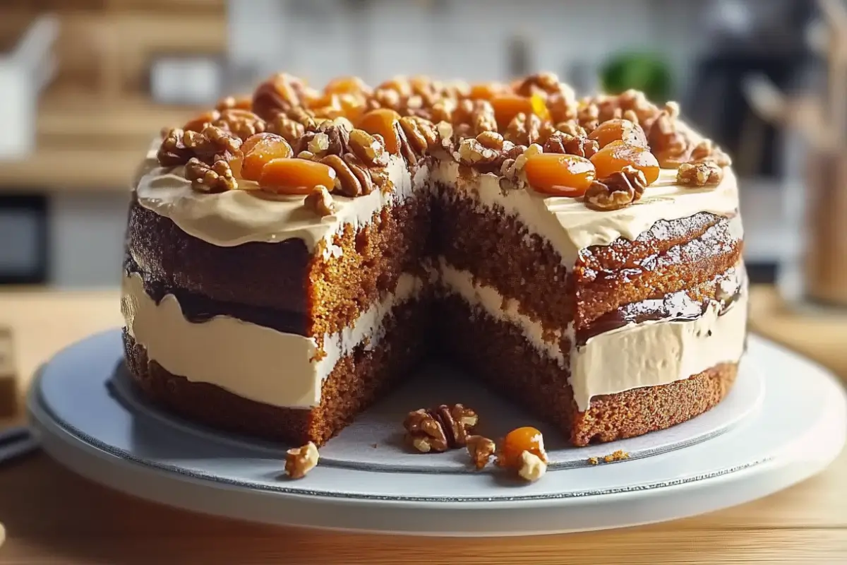 Delectable Carrot Walnut Cake