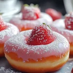 Strawberry Fluff Doughnuts