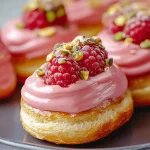 Raspberry Pistachio Éclairs