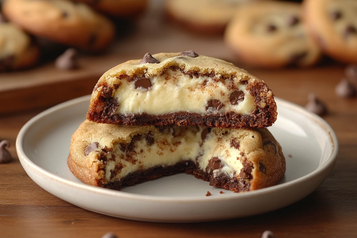 Cheesecake-Filled Chocolate Chip Cookies