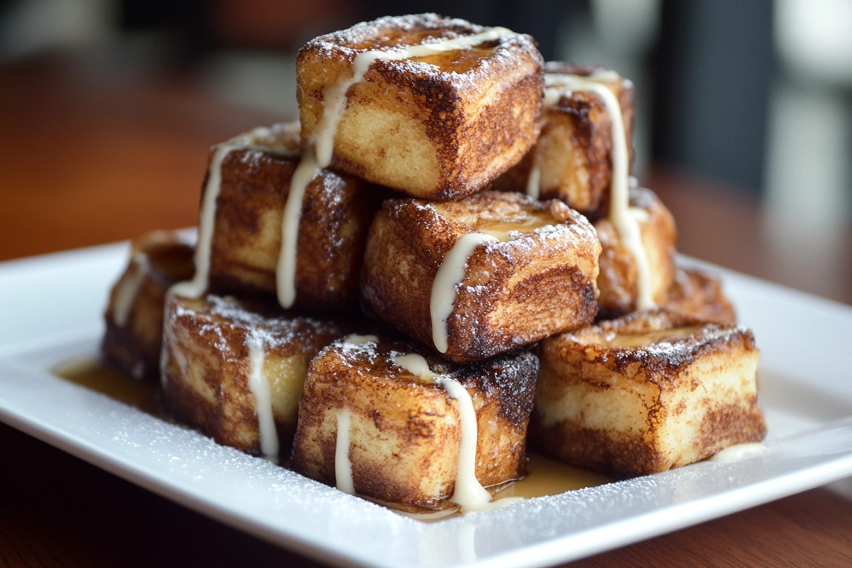 Cinnamon Roll French Toast Bites