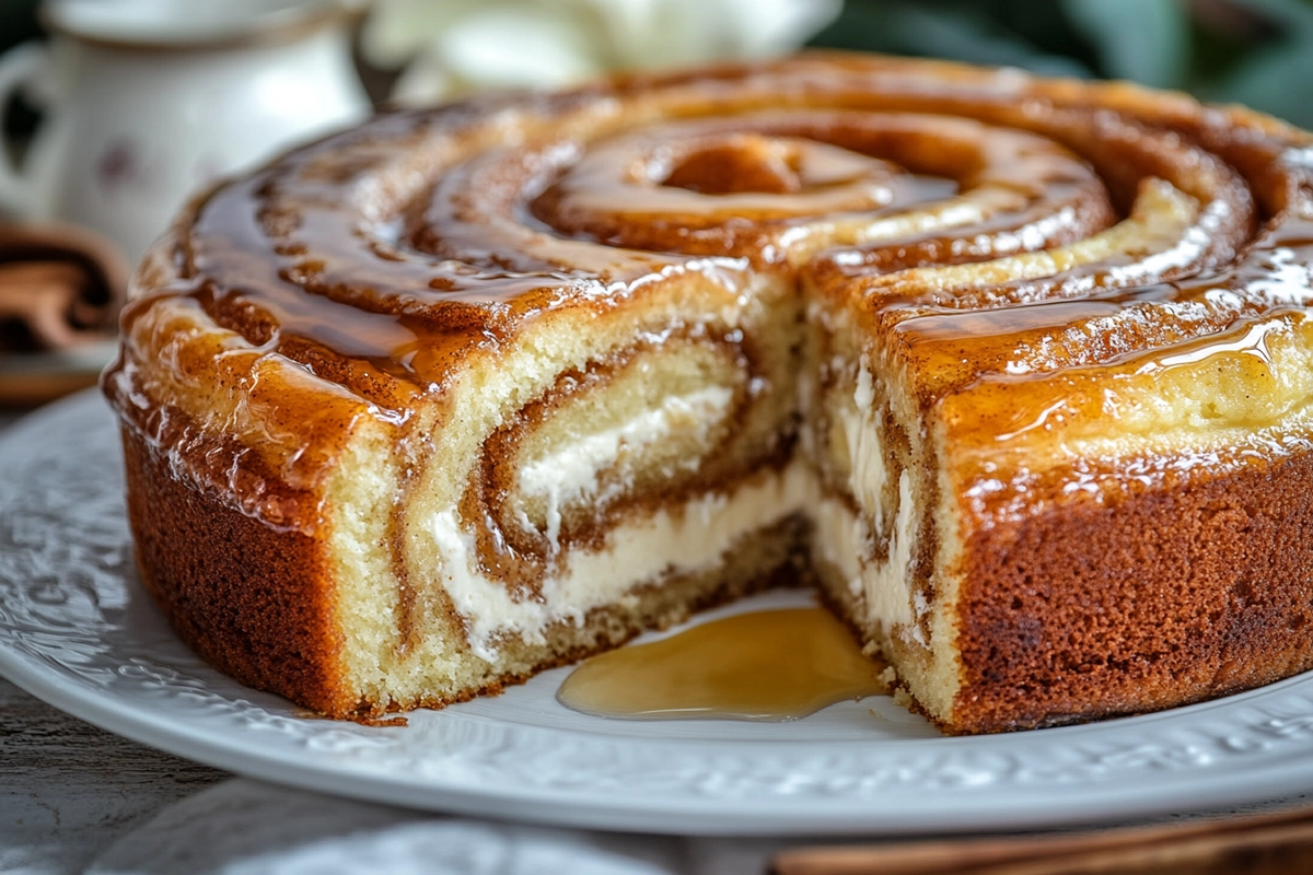 Cinnamon Roll Honeybun Cheesecake
