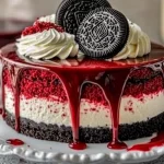 Decadent Red Velvet Oreo Cheesecake