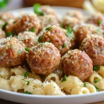 Garlic Butter Sausage Bites with Creamy Parmesan Pasta