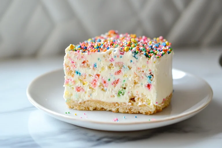 No-Bake Funfetti Cake Delight