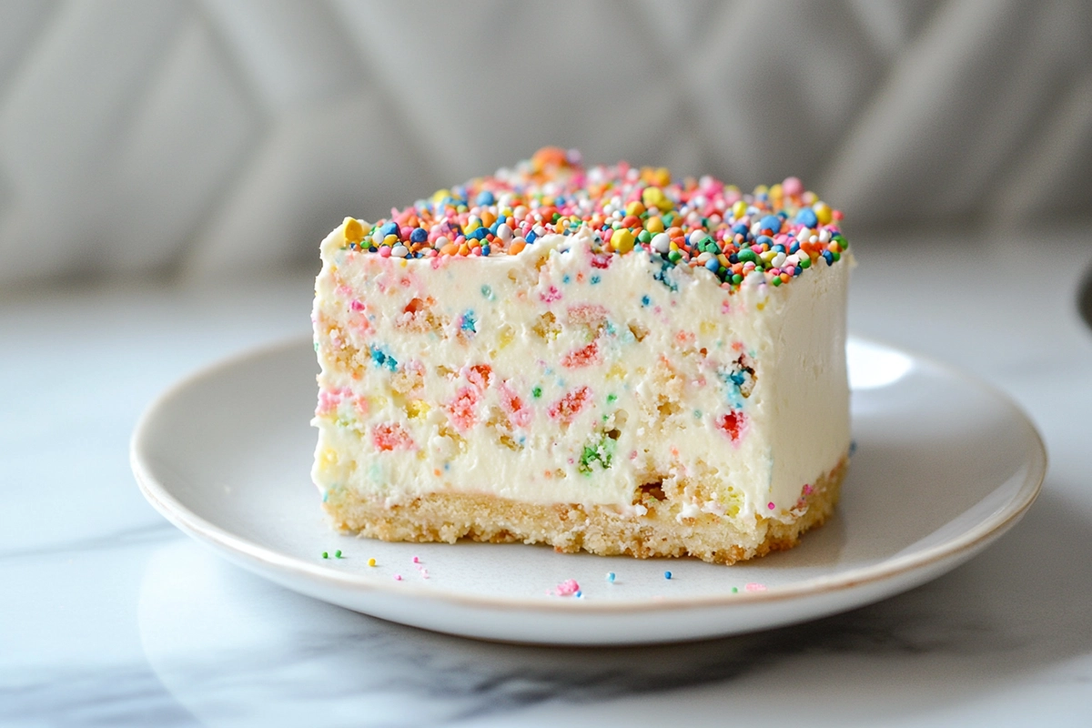 No-Bake Funfetti Cake Delight