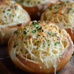 Spaghetti Garlic Bread Bowls