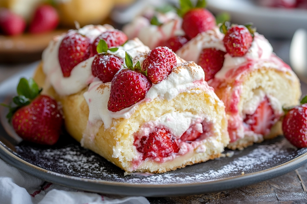 Strawberry Shortcake Cheesecake Rolls