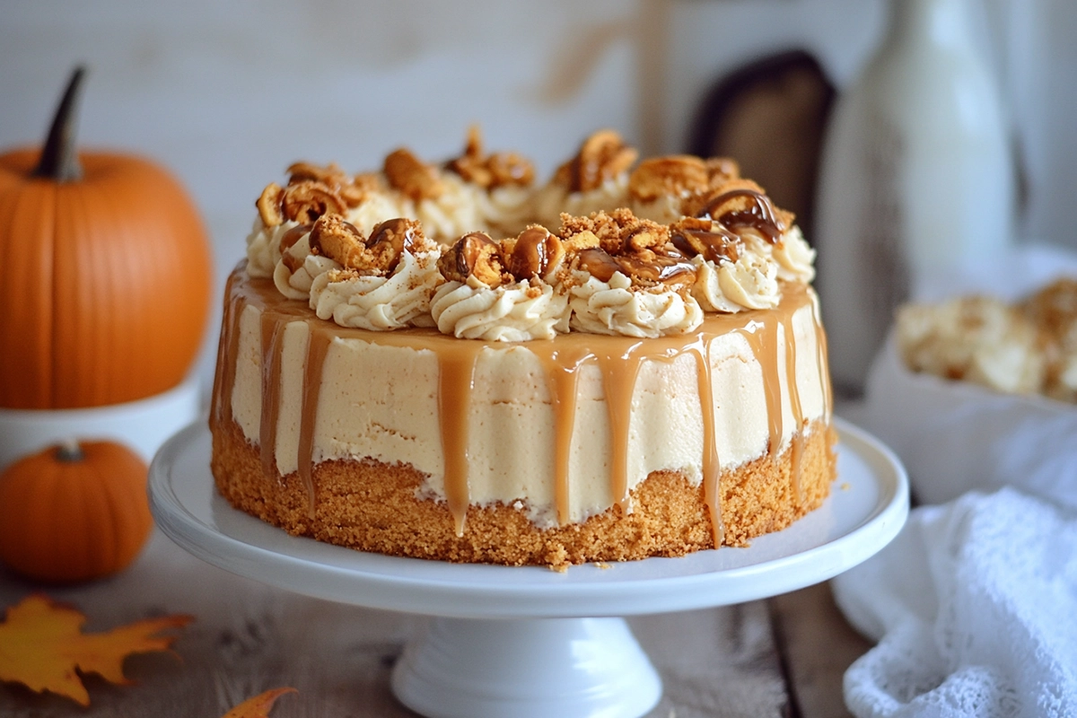 Caramel Pumpkin Poke Cake