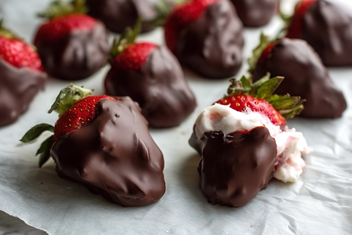Chocolate Covered Strawberry Yogurt Clusters